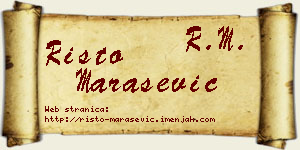 Risto Marašević vizit kartica